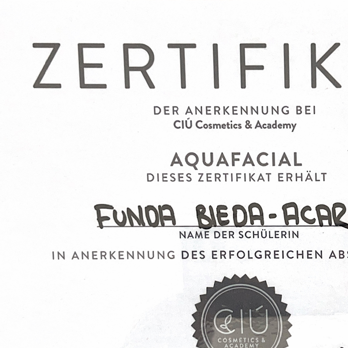 Aquafacial Sertifikası
